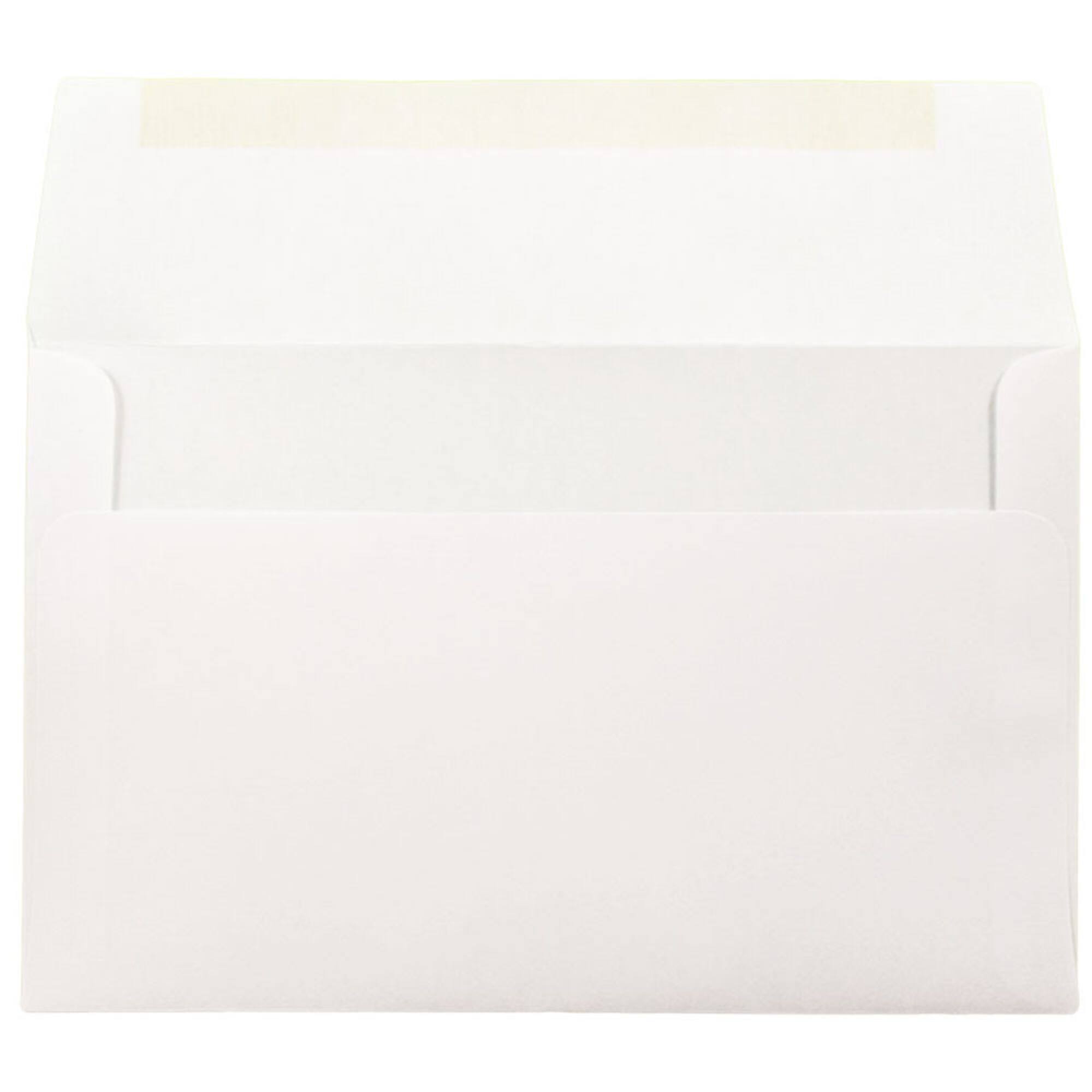 JAM Paper A10 Bright White Wove Strathmore Invitation Envelopes